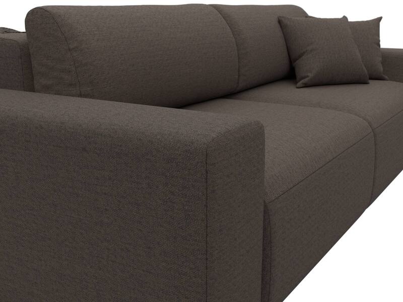 Диван прямой Лига-036 НПБ Классик, Рогожка, Амур 05 коричневый