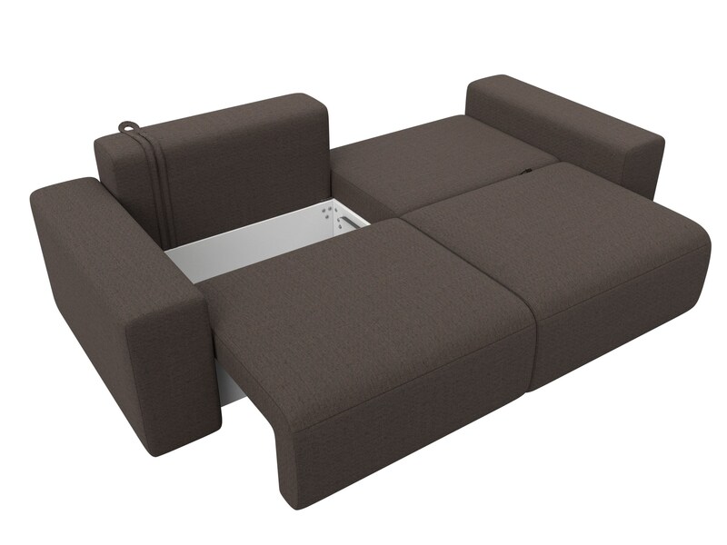 Диван прямой Лига-036 НПБ Классик, Рогожка, Амур 05 коричневый