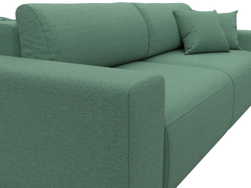 Диван прямой Лига-036 НПБ Классик, Рогожка, Амур 11 зеленый