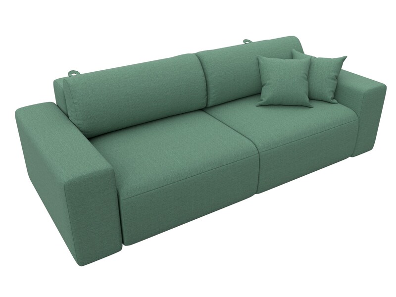 Диван прямой Лига-036 НПБ Классик, Рогожка, Амур 11 зеленый