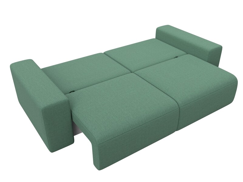 Диван прямой Лига-036 НПБ Классик, Рогожка, Амур 11 зеленый