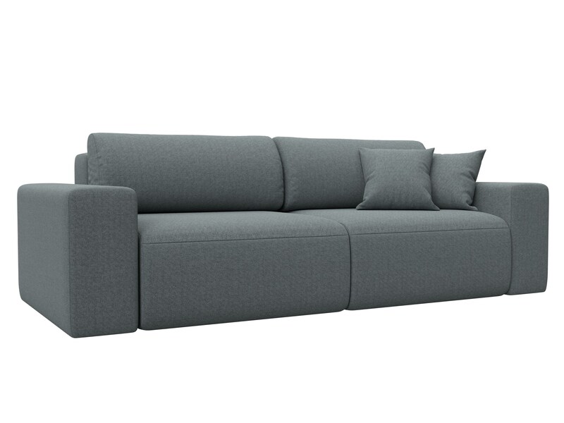 Диван прямой Лига-036 НПБ Классик, Рогожка, Амур 07 серый