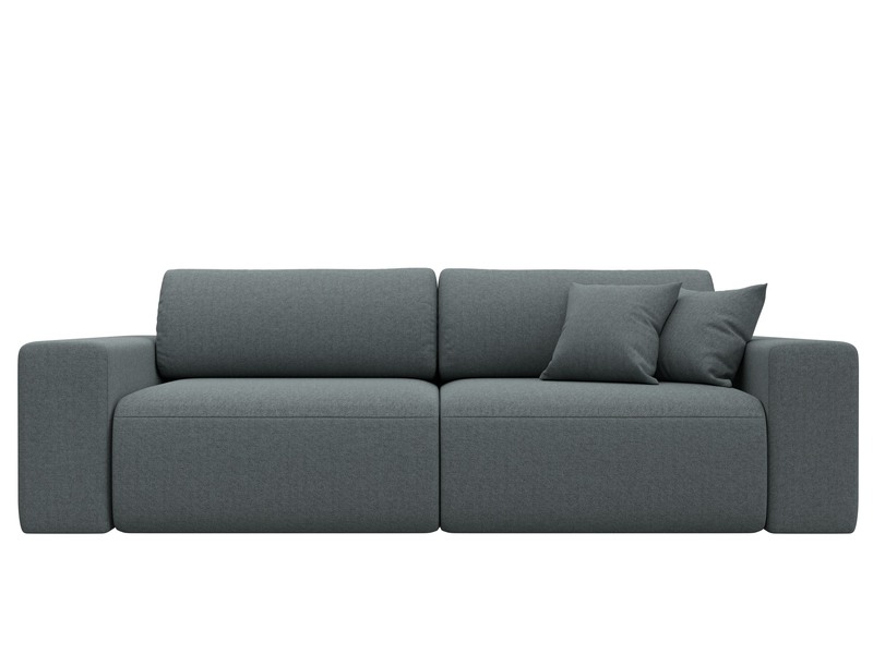 Диван прямой Лига-036 НПБ Классик, Рогожка, Амур 07 серый