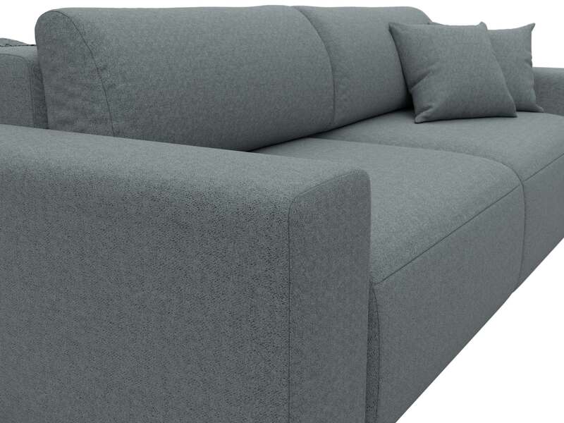 Диван прямой Лига-036 НПБ Классик, Рогожка, Амур 07 серый