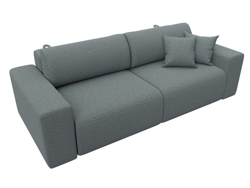 Диван прямой Лига-036 НПБ Классик, Рогожка, Амур 07 серый