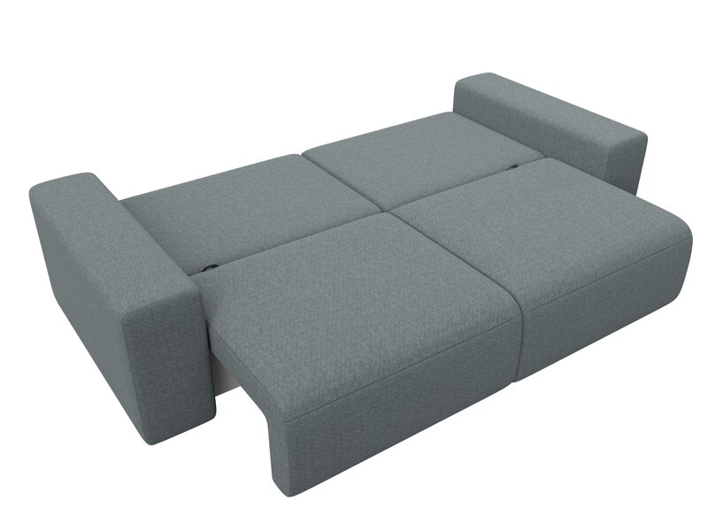 Диван прямой Лига-036 НПБ Классик, Рогожка, Амур 07 серый