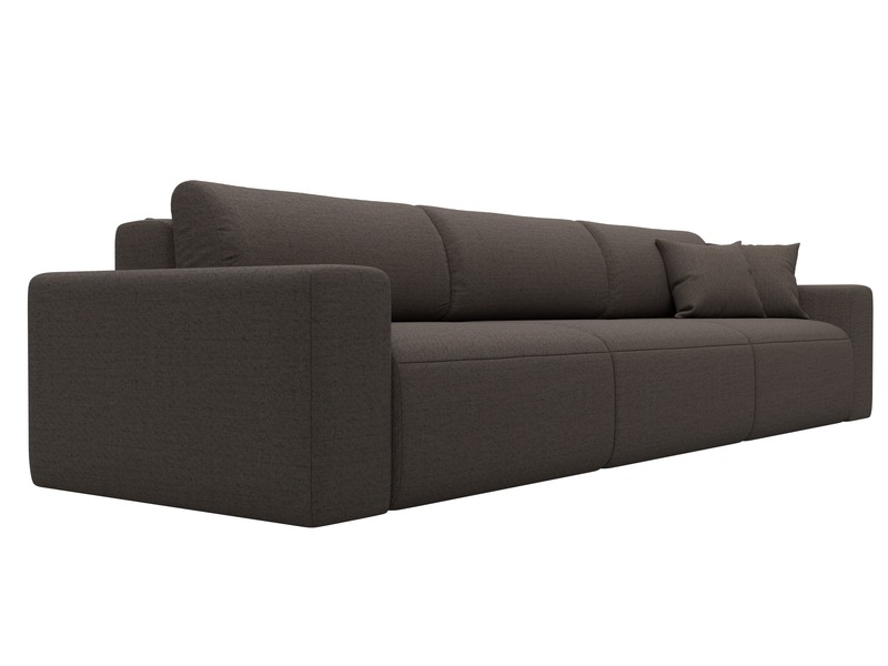 Диван прямой Лига-036 НПБ Классик Лонг, Рогожка, Амур 05 коричневый