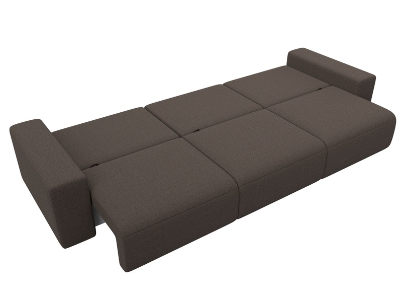 Диван прямой Лига-036 НПБ Классик Лонг, Рогожка, Амур 05 коричневый