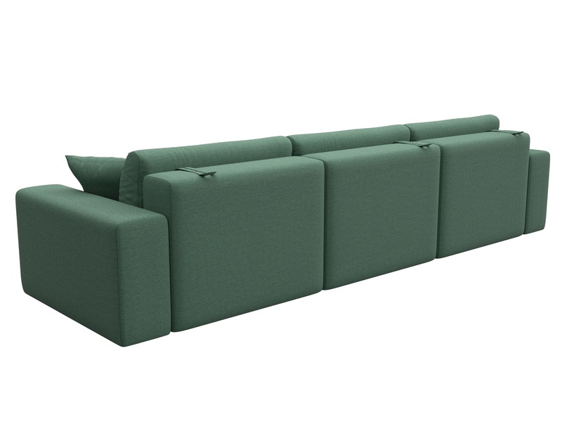 Диван прямой Лига-036 НПБ Классик Лонг, Рогожка, Амур 11 зеленый