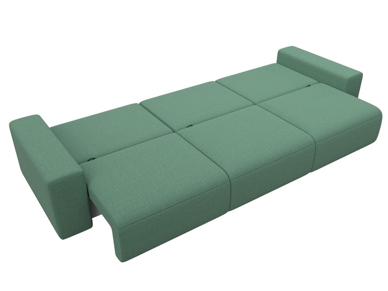 Диван прямой Лига-036 НПБ Классик Лонг, Рогожка, Амур 11 зеленый