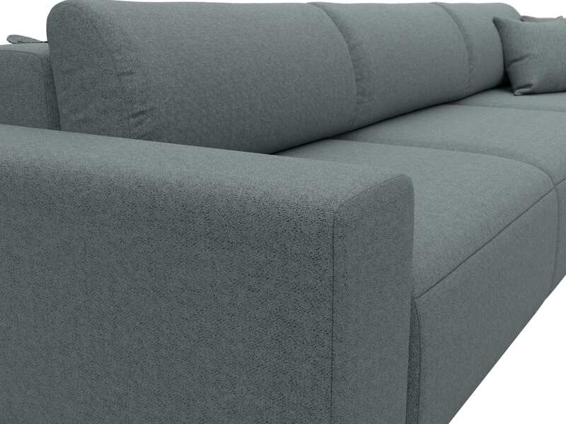 Диван прямой Лига-036 НПБ Классик Лонг, Рогожка, Амур 07 серый