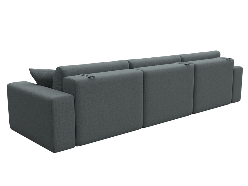 Диван прямой Лига-036 НПБ Классик Лонг, Рогожка, Амур 07 серый