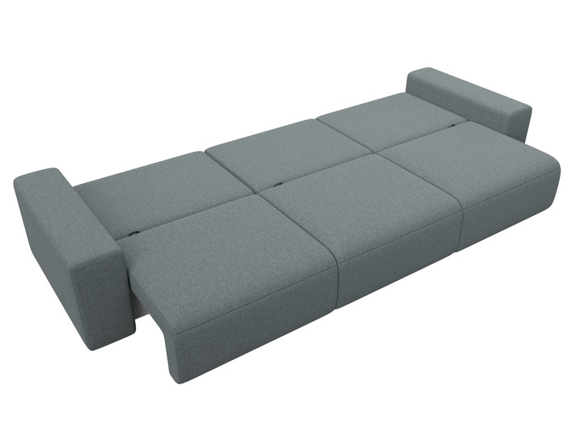 Диван прямой Лига-036 НПБ Классик Лонг, Рогожка, Амур 07 серый