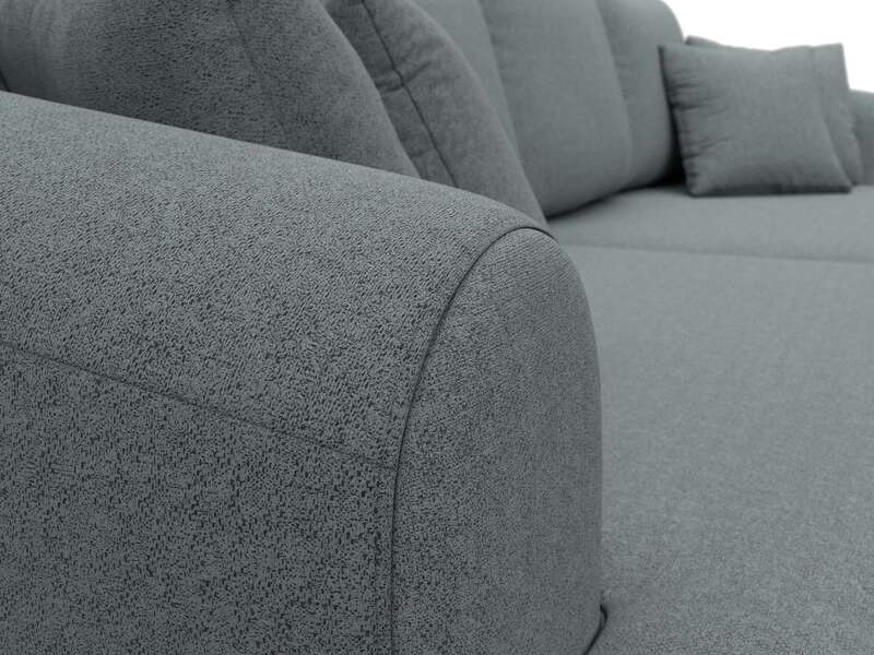 Диван прямой Милтон, Рогожка, Амур 07 серый