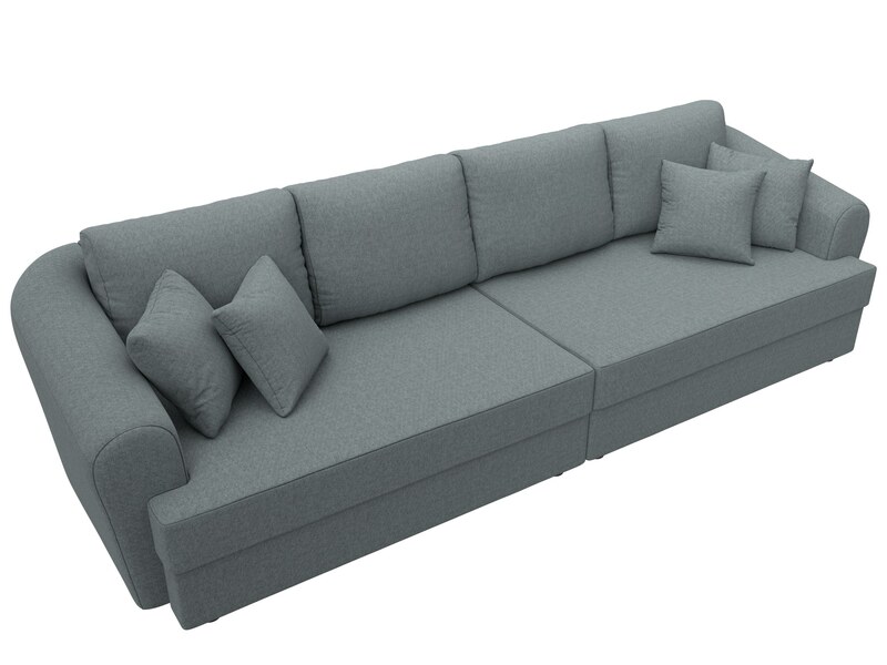 Диван прямой Милтон, Рогожка, Амур 07 серый