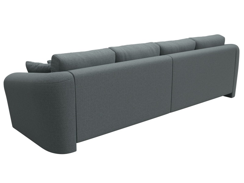 Диван прямой Милтон, Рогожка, Амур 07 серый