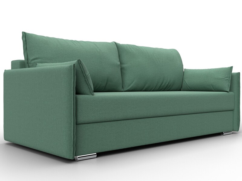 Диван прямой Сайгон, Рогожка, Амур 11 зеленый