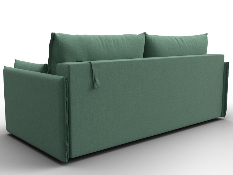 Диван прямой Сайгон, Рогожка, Амур 11 зеленый