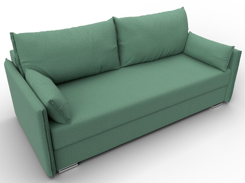 Диван прямой Сайгон, Рогожка, Амур 11 зеленый