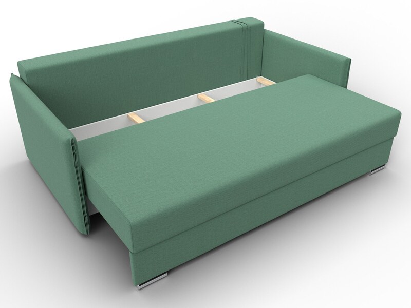 Диван прямой Сайгон, Рогожка, Амур 11 зеленый