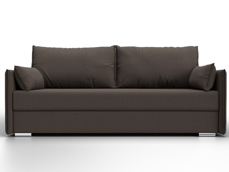 Диван прямой Сайгон, Рогожка, Амур 05 коричневый