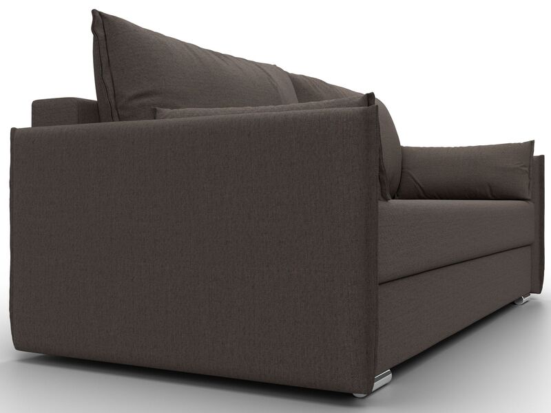 Диван прямой Сайгон, Рогожка, Амур 05 коричневый