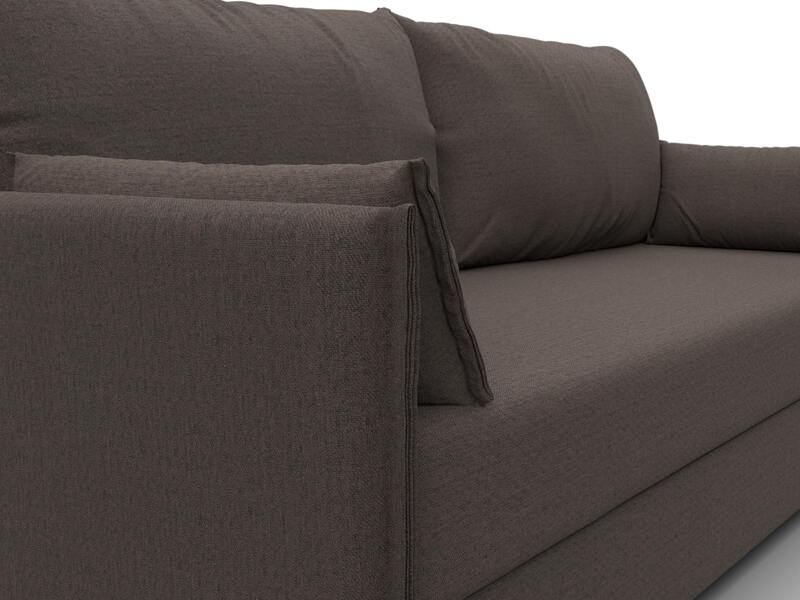 Диван прямой Сайгон, Рогожка, Амур 05 коричневый