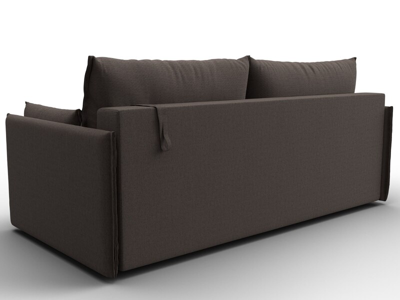 Диван прямой Сайгон, Рогожка, Амур 05 коричневый