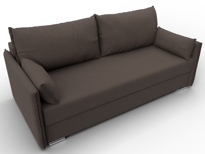 Диван прямой Сайгон, Рогожка, Амур 05 коричневый