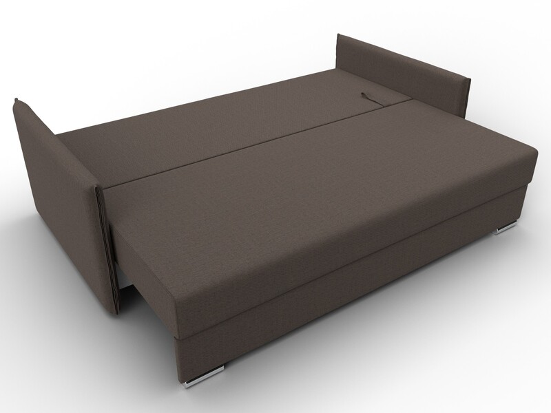 Диван прямой Сайгон, Рогожка, Амур 05 коричневый