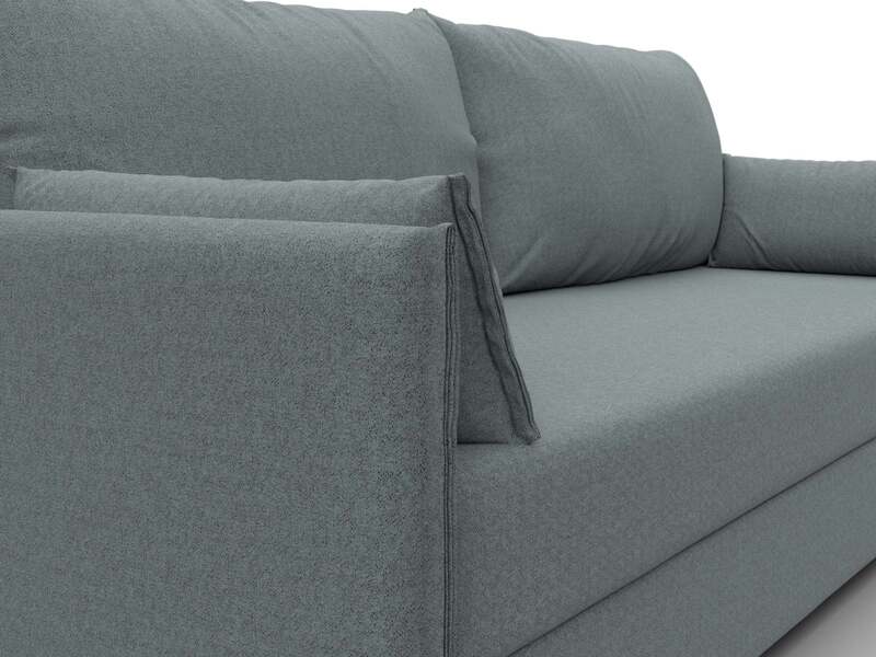 Диван прямой Сайгон, Рогожка, Амур 07 серый