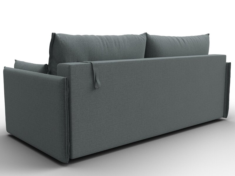 Диван прямой Сайгон, Рогожка, Амур 07 серый