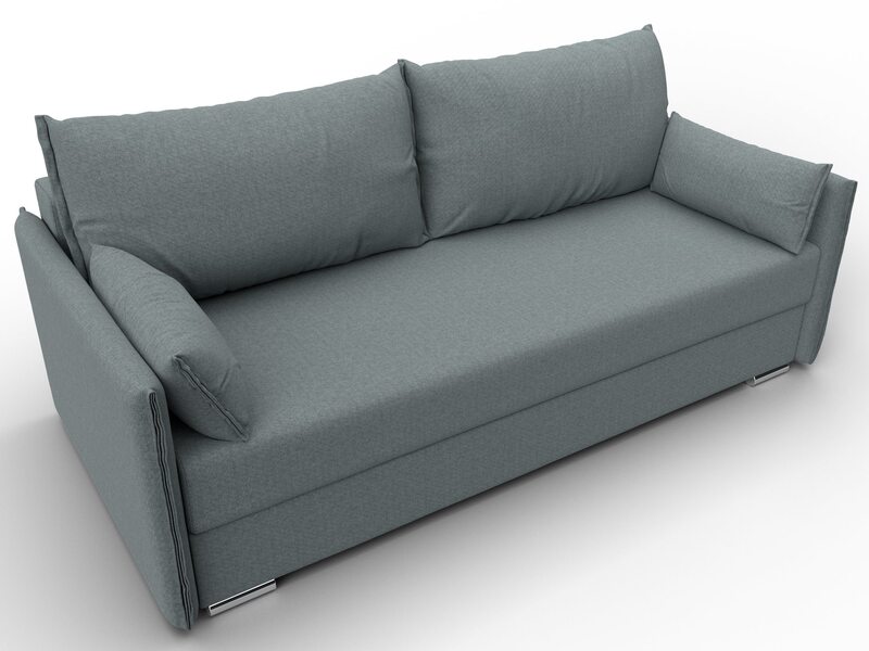 Диван прямой Сайгон, Рогожка, Амур 07 серый