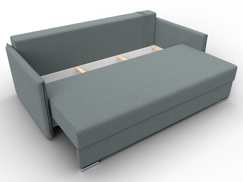 Диван прямой Сайгон, Рогожка, Амур 07 серый