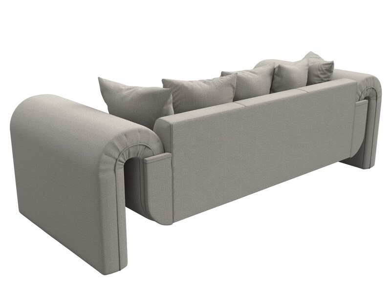 Диван прямой Волна, Рогожка, Амур 02 бежевый