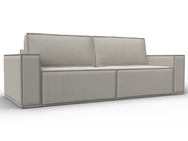 Диван прямой Куба, Рогожка, Амур 02 бежевый