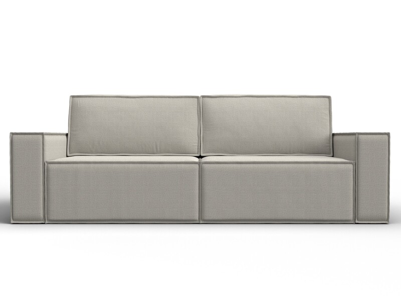 Диван прямой Куба, Рогожка, Амур 02 бежевый