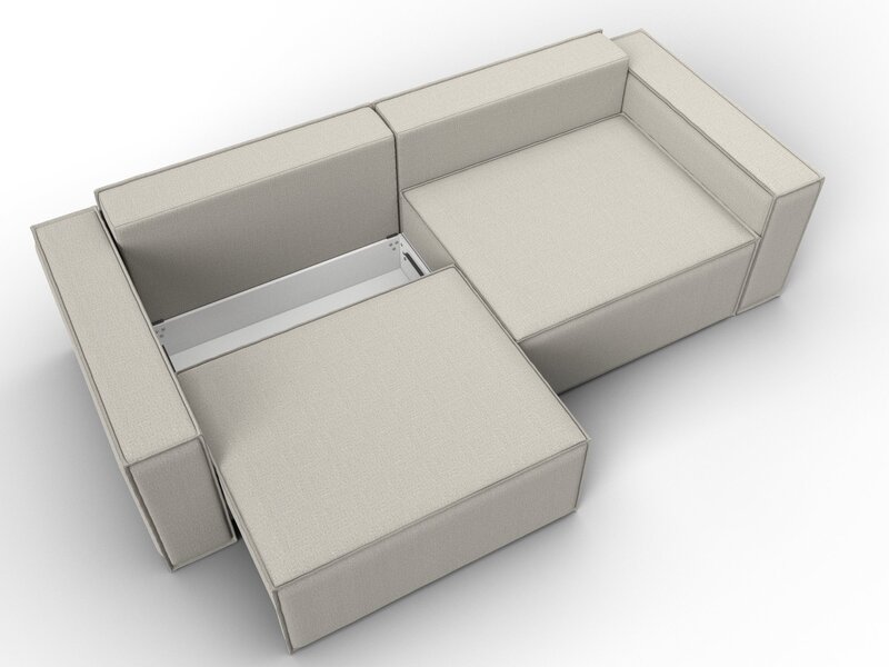 Диван прямой Куба, Рогожка, Амур 02 бежевый