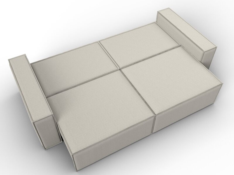 Диван прямой Куба, Рогожка, Амур 02 бежевый