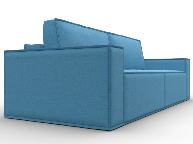 Диван прямой Куба, Рогожка, Амур 10 голубой