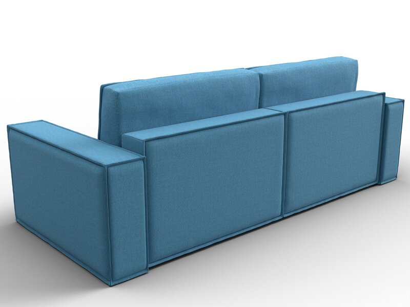 Диван прямой Куба, Рогожка, Амур 10 голубой