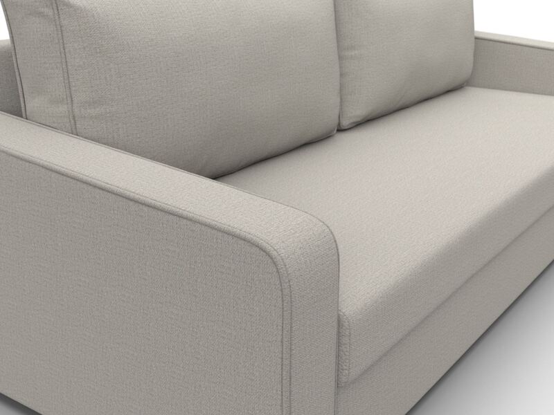 Диван прямой Лига-009, Рогожка, Амур 02 бежевый