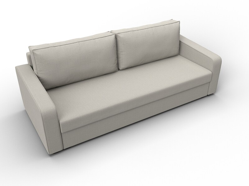 Диван прямой Лига-009, Рогожка, Амур 02 бежевый