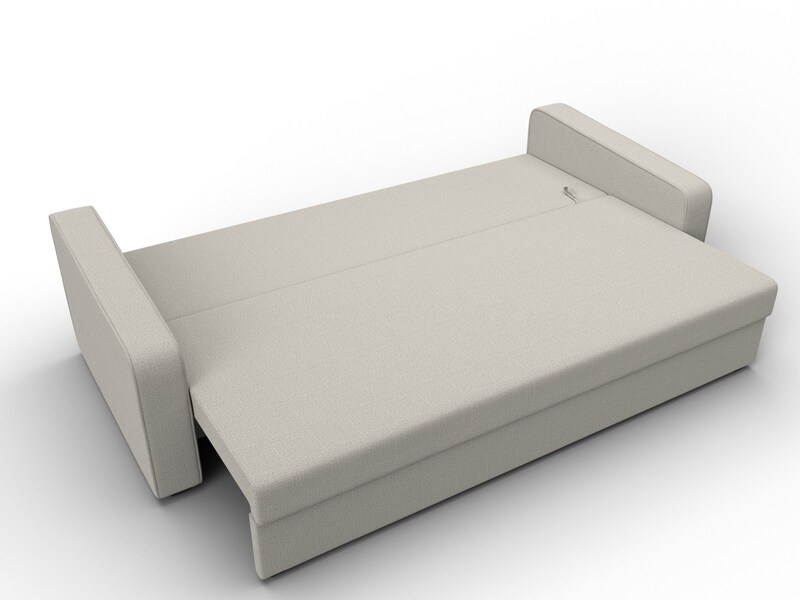 Диван прямой Лига-009, Рогожка, Амур 02 бежевый