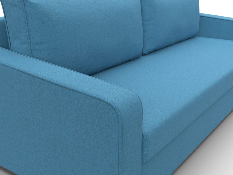 Диван прямой Лига-009, Рогожка, Амур 10 голубой