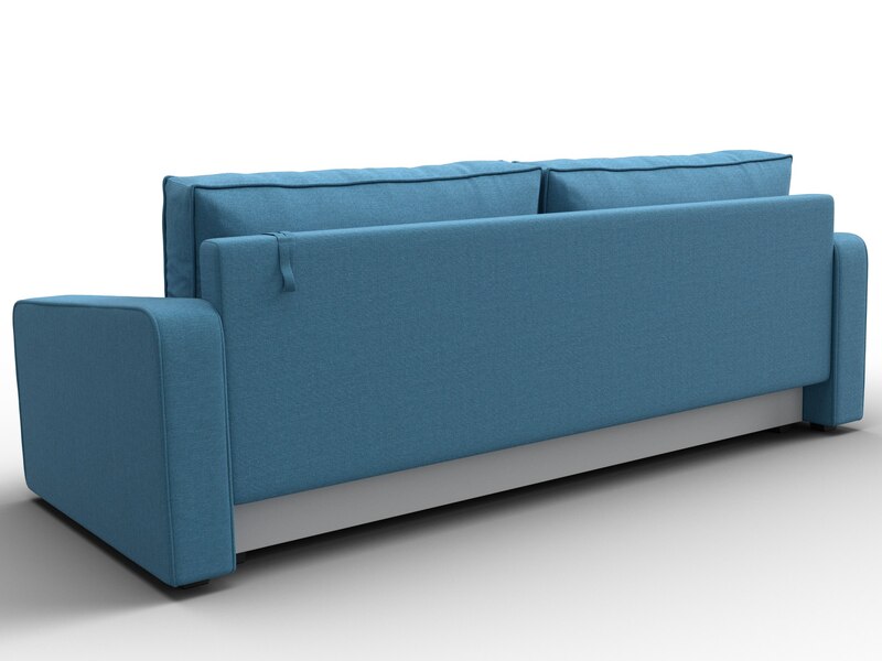 Диван прямой Лига-009, Рогожка, Амур 10 голубой