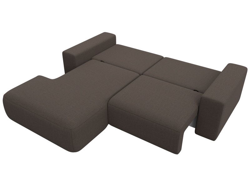 Диван угловой Лига-036 НПБ Классик левый угол, Рогожка, Амур 05 коричневый