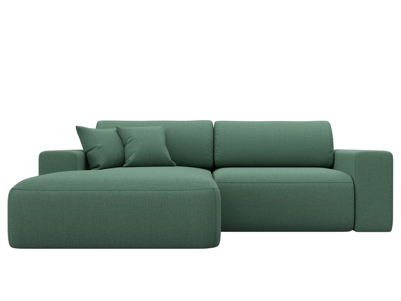 Диван угловой Лига-036 НПБ Классик левый угол, Рогожка, Амур 11 зеленый