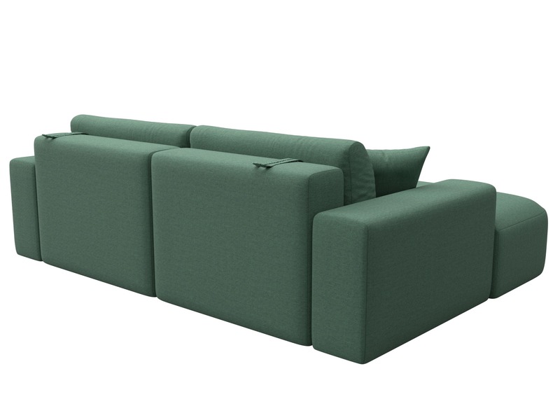 Диван угловой Лига-036 НПБ Классик левый угол, Рогожка, Амур 11 зеленый