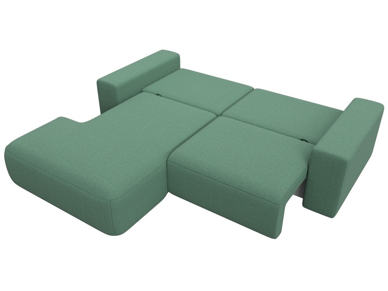Диван угловой Лига-036 НПБ Классик левый угол, Рогожка, Амур 11 зеленый